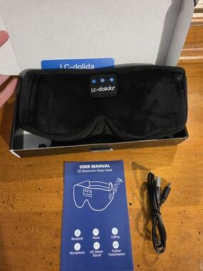 LC-dolida Black Bluetooth 3D Sleep Mask